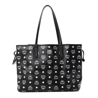 MCM Visetos Medium Project Reversible Shopper Tote Black 1 of 15
