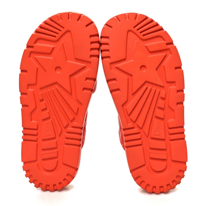 Christian Dior Calfskin Cannage Dtwist Espadrille Platform Sandals 38 Orange 5 of 8