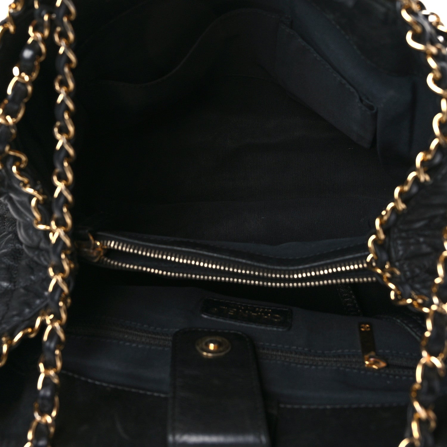 Chanel Calfskin Quilted Small Chain Me Tote Black 5 of 10