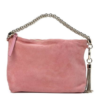 Jimmy Choo Suede Callie Shoulder Bag Candyfloss 1 of 9