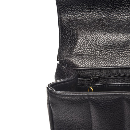 Chanel Caviar Vertical Quilted Kelly Flap Bag Black 13 of 13