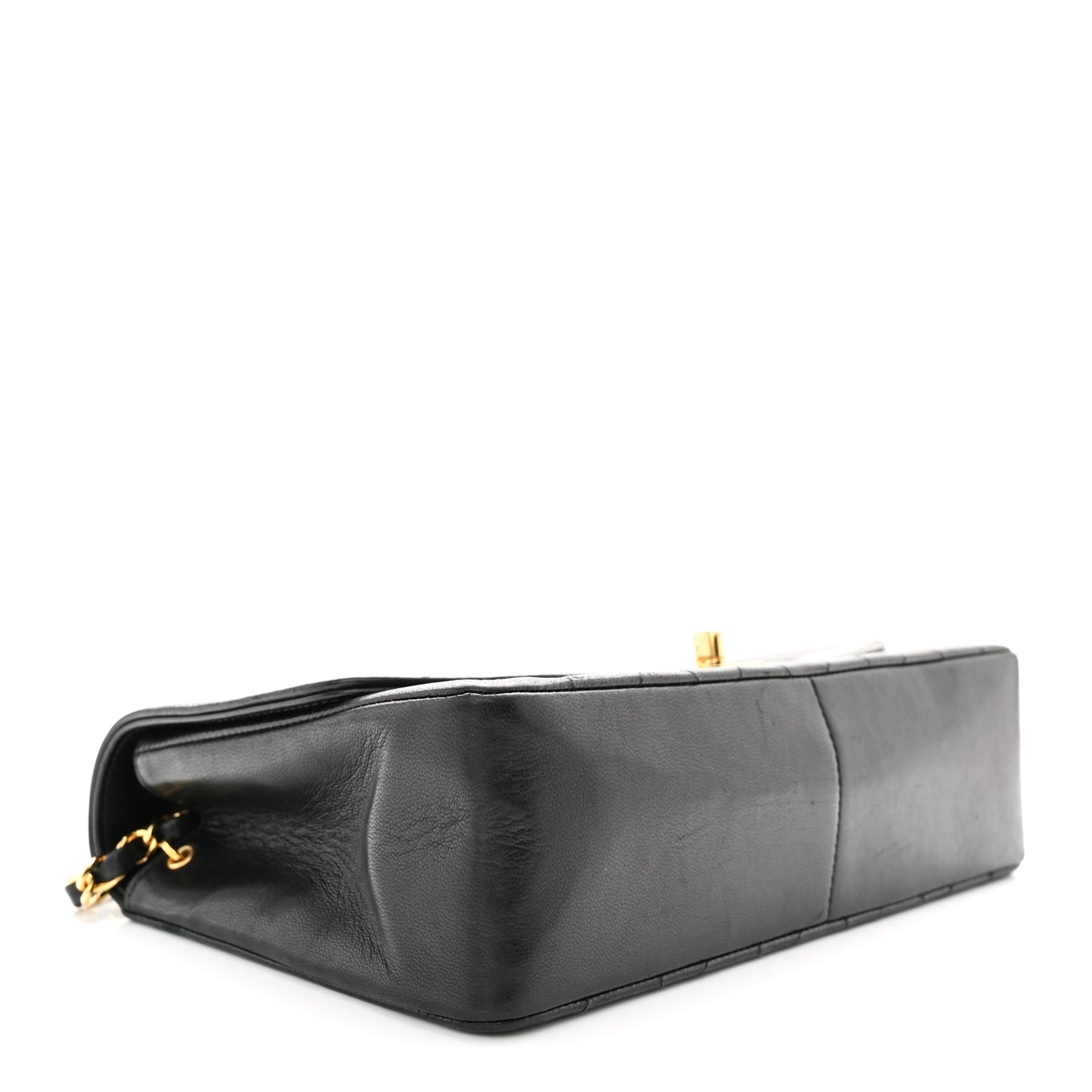 Lambskin Quilted Medium Single Flap Black