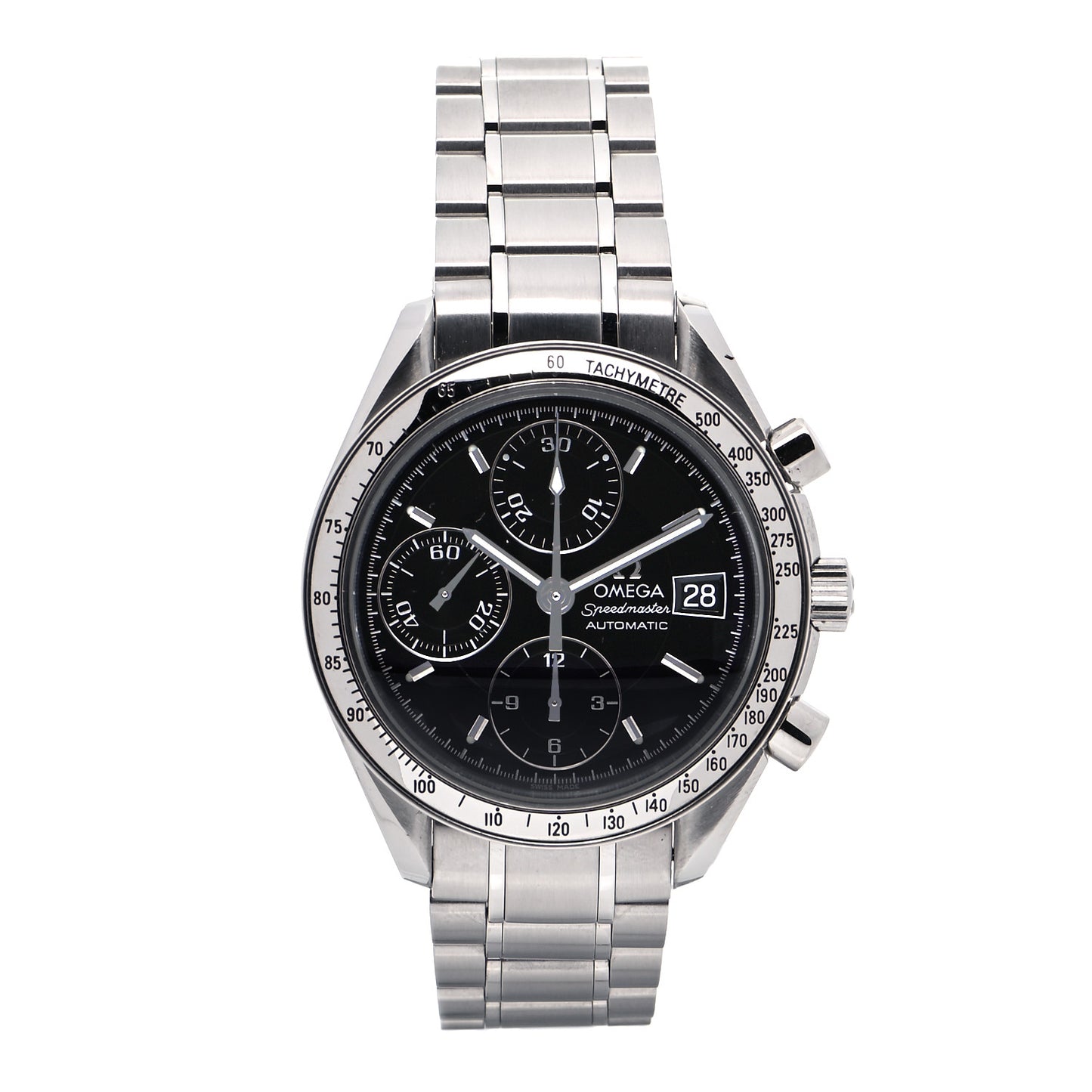 Stainless Steel 39mm Speedmaster Chronograph Automatic Watch Black 3513.50