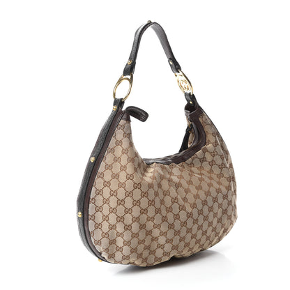 Gucci Monogram Medium Interlocking Hobo Dark Brown 3 of 10