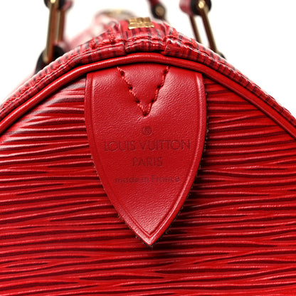 Louis Vuitton Epi Speedy 25 Castillan Red 7 of 11