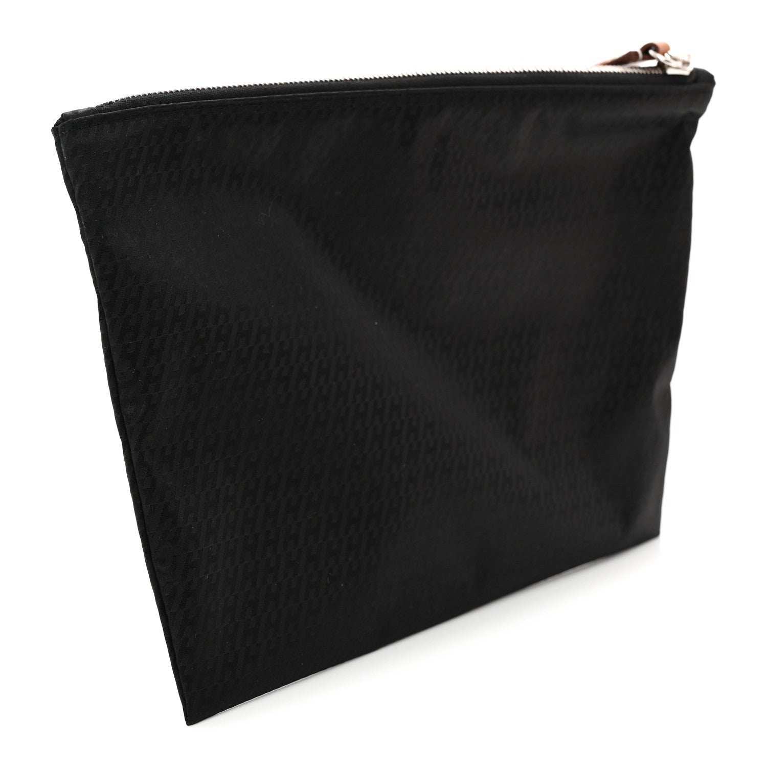 Hermes Technical Silk H En Bias Silky Pocket Cosmetic Case Black 3 of 8