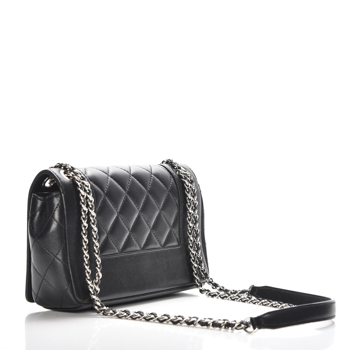 Sheepskin Quilted Small Vintage Mademoiselle Flap Black