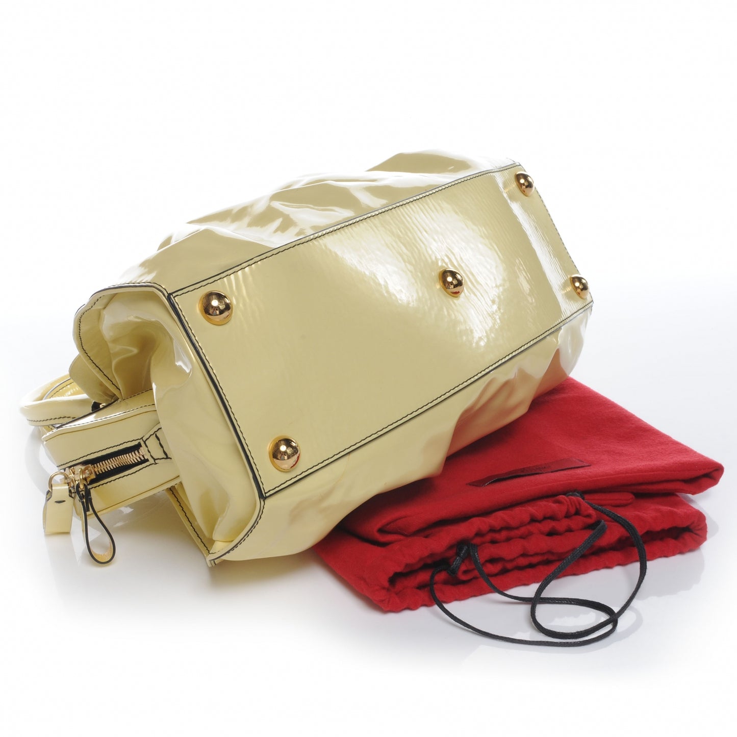 Coated Canvas Lacca Fleur Frame Bag Yellow