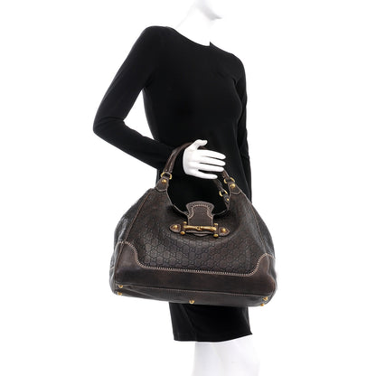 Gucci Guccissima Large New Pelham Shoulder Bag Dark Brown 2 of 11