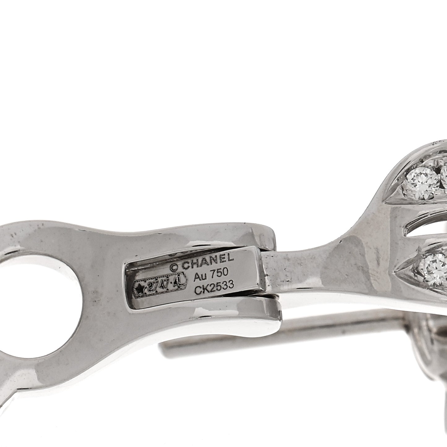 18K White Gold Diamond Etoile Filante Earrings