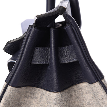 Hermes Togo Todoo Feutre HAC Birkin 40 Gris Clair Bleu Nuit 17 of 32