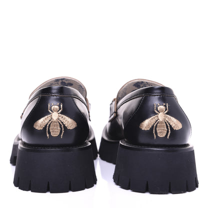 Gucci Cordovan Lux Womens Harald Horsebit 25mm Platform Loafers 39 Black 5 of 14