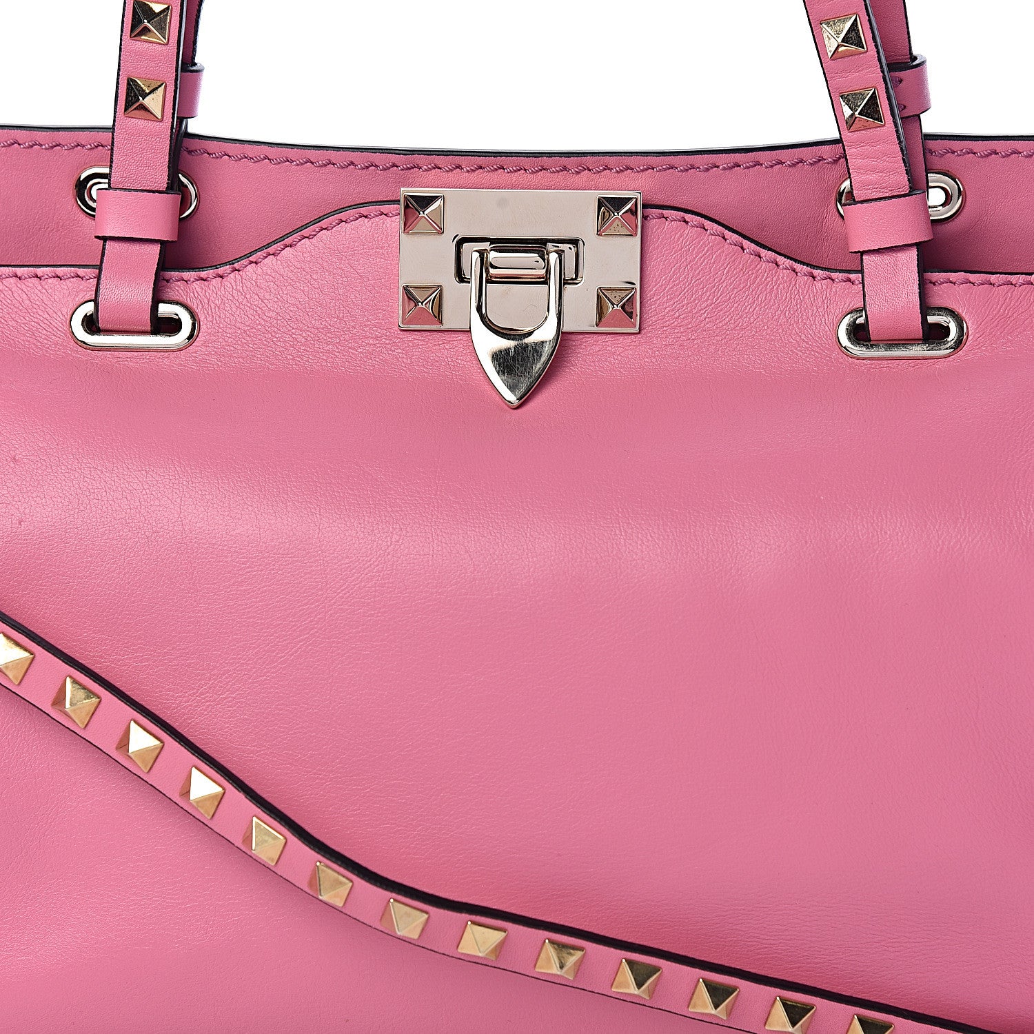 Valentino Garavani Vitello Small Rockstud Tote Ninphea 7 of 11