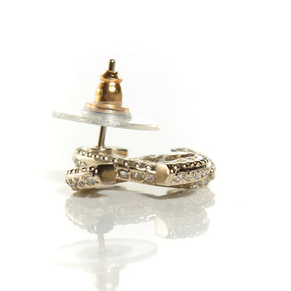 Chanel Crystal CC Earrings Gold 3 of 5