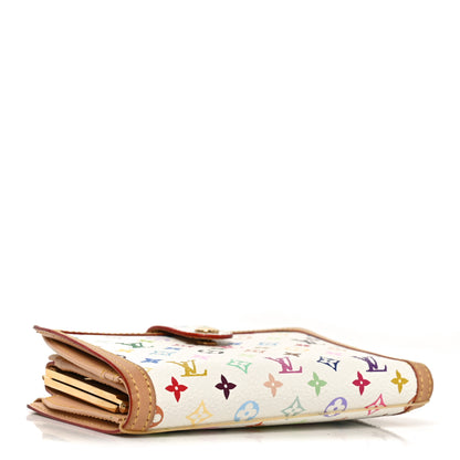 Louis Vuitton Monogram Multicolor French Purse Wallet White 4 of 6