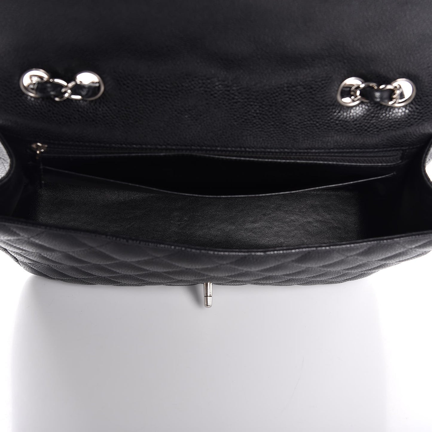 Caviar Quilted Jumbo Single Flap Black