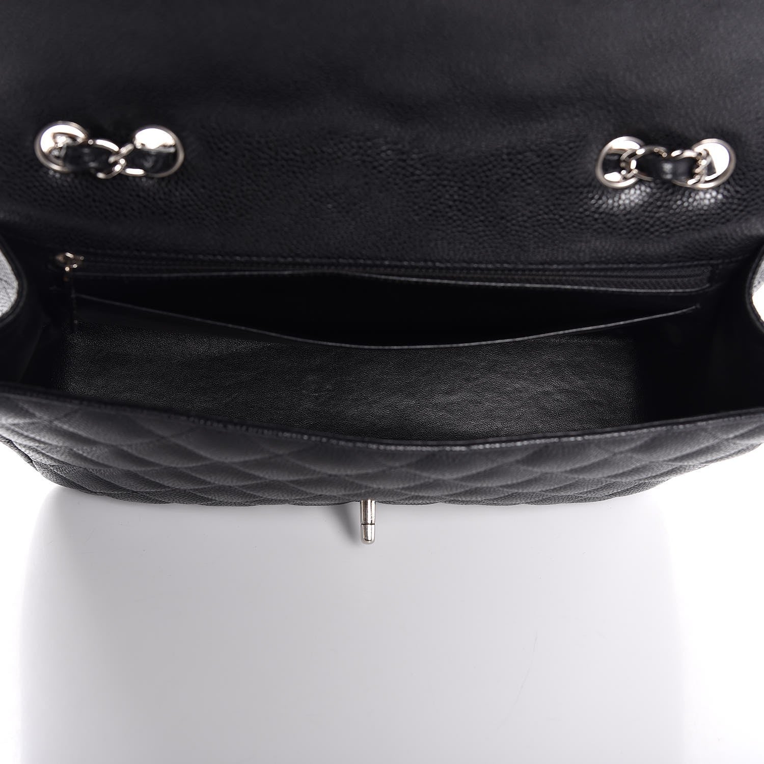 Chanel Caviar Quilted Jumbo Single Flap Black 5 of 8