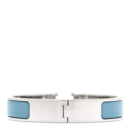 Hermes Enamel Narrow Clic Clac H Bracelet PM Bleu Du Nord 3 of 7