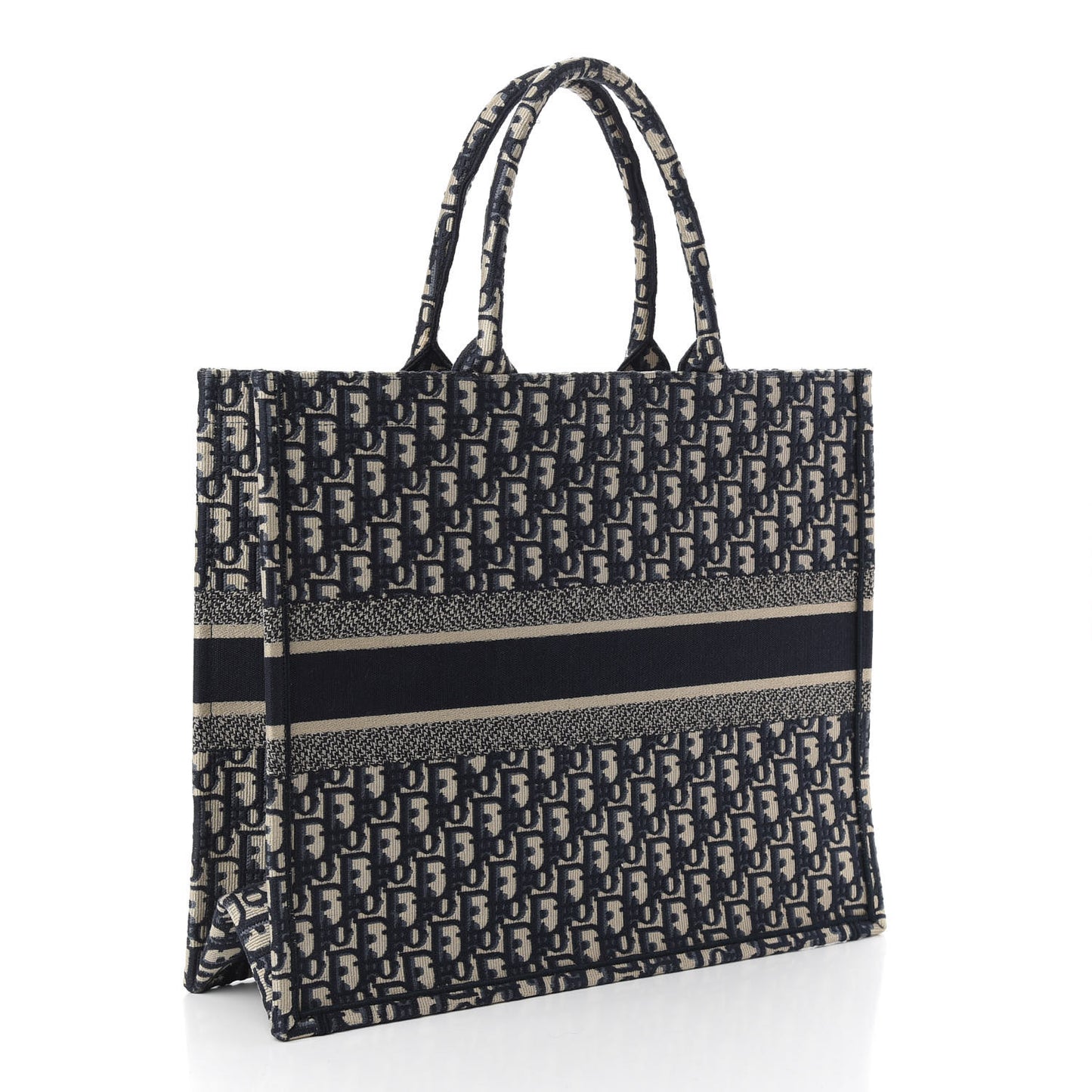 Oblique Book Tote Blue Multicolor