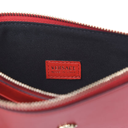 Versace Calfskin Medusa Wrist Pouch Red 6 of 7