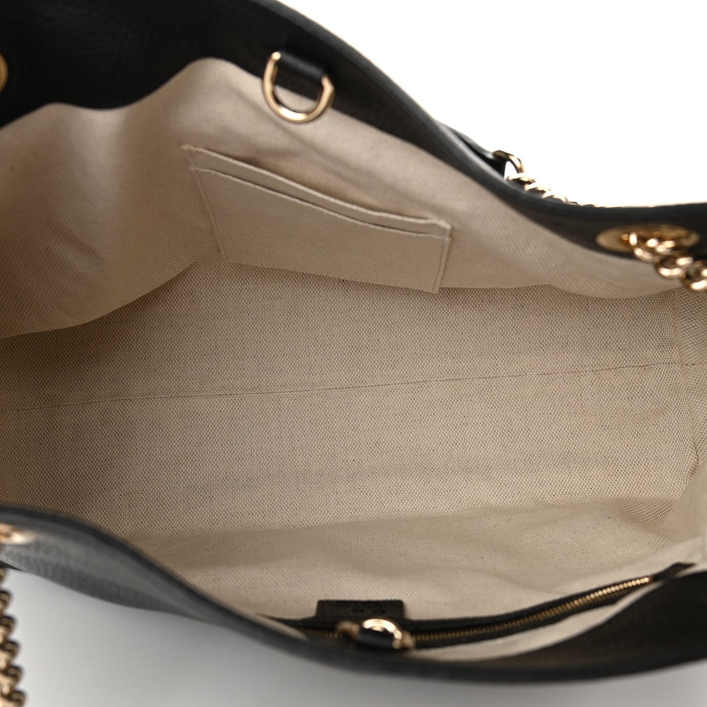 Pebbled Calfskin Medium Soho Chain Shoulder Bag Black