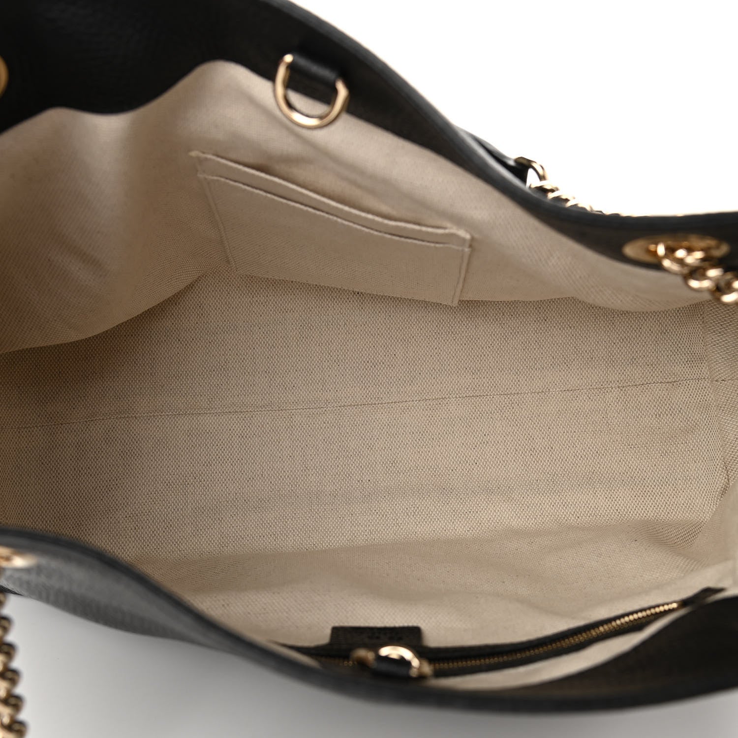 Gucci Pebbled Calfskin Medium Soho Chain Shoulder Bag Black 5 of 10