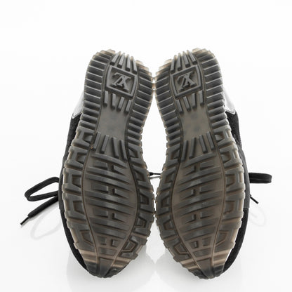 Louis Vuitton Nubuck Calfskin Perforated Run Away Sneakers 38 Black 5 of 8