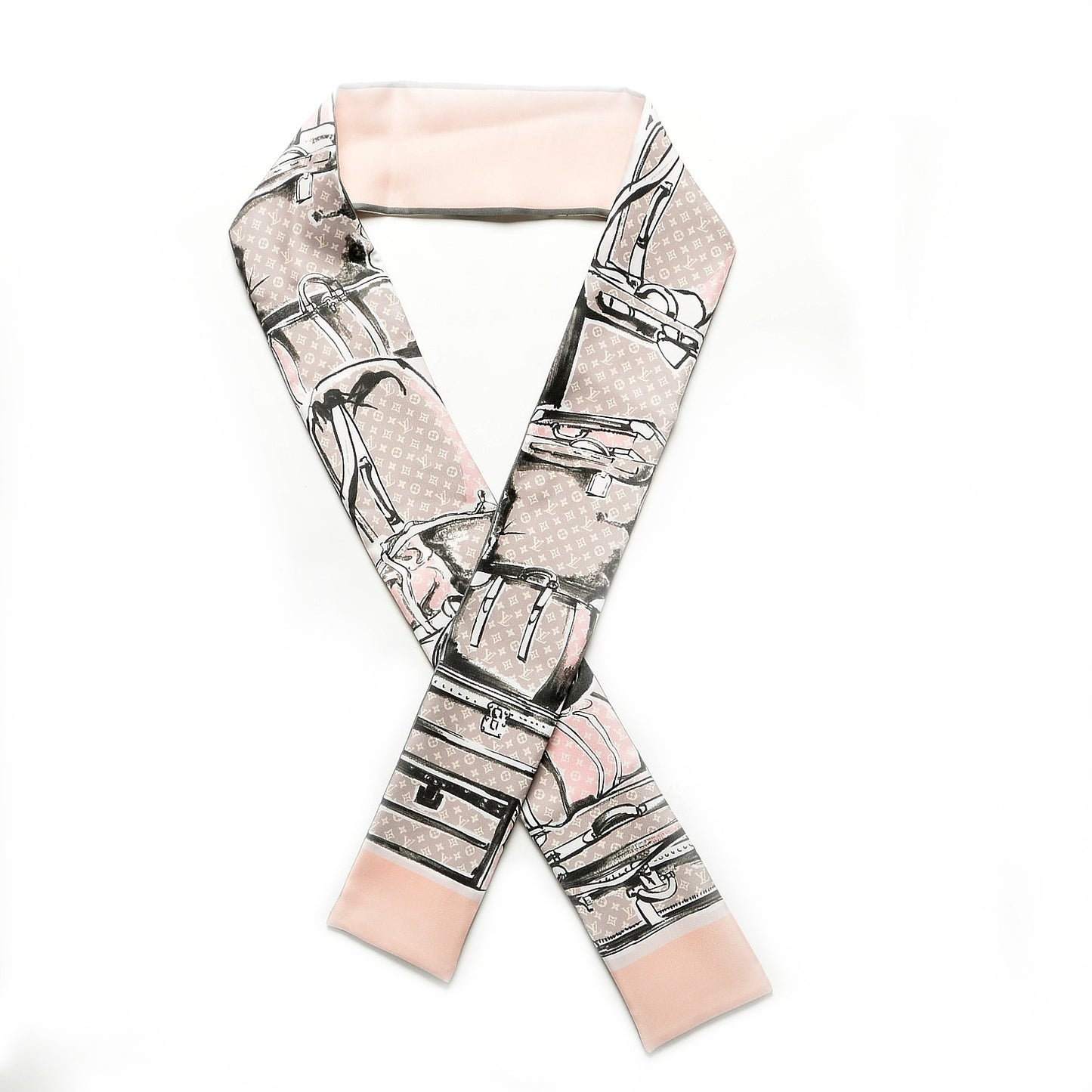 Silk Monogram Trunks Bandeau Rose Poudre