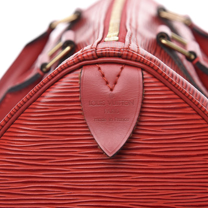 Louis Vuitton Epi Speedy 25 Castillan Red 7 of 14