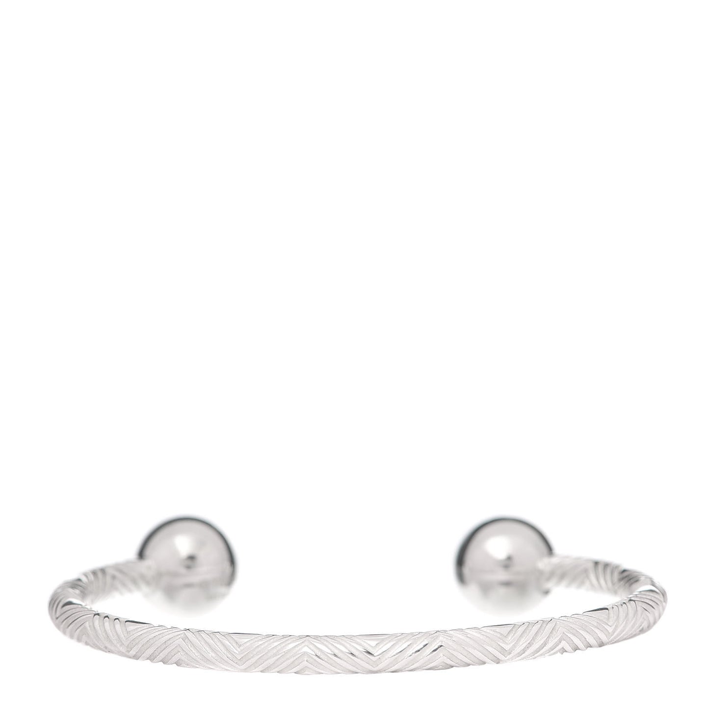 Sterling Silver Textured Barbell Cuff Bracelet