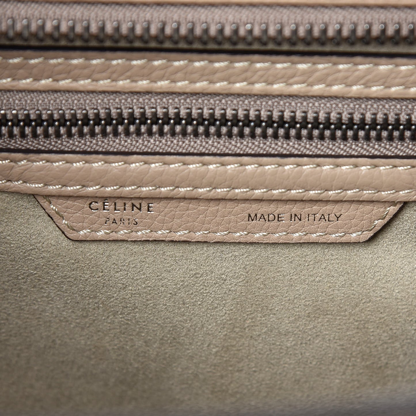 Drummed Calfskin Micro Luggage Dune