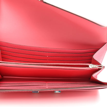 Hermes Epsom Constance Long Wallet Rose Azalee 5 of 17