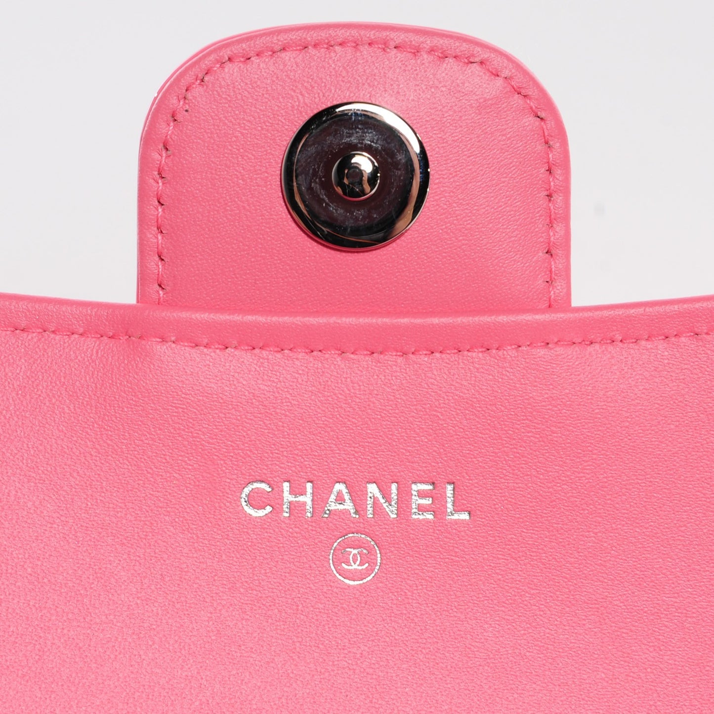 Patent Quilted Clutch With Removable Chain Light Pink
