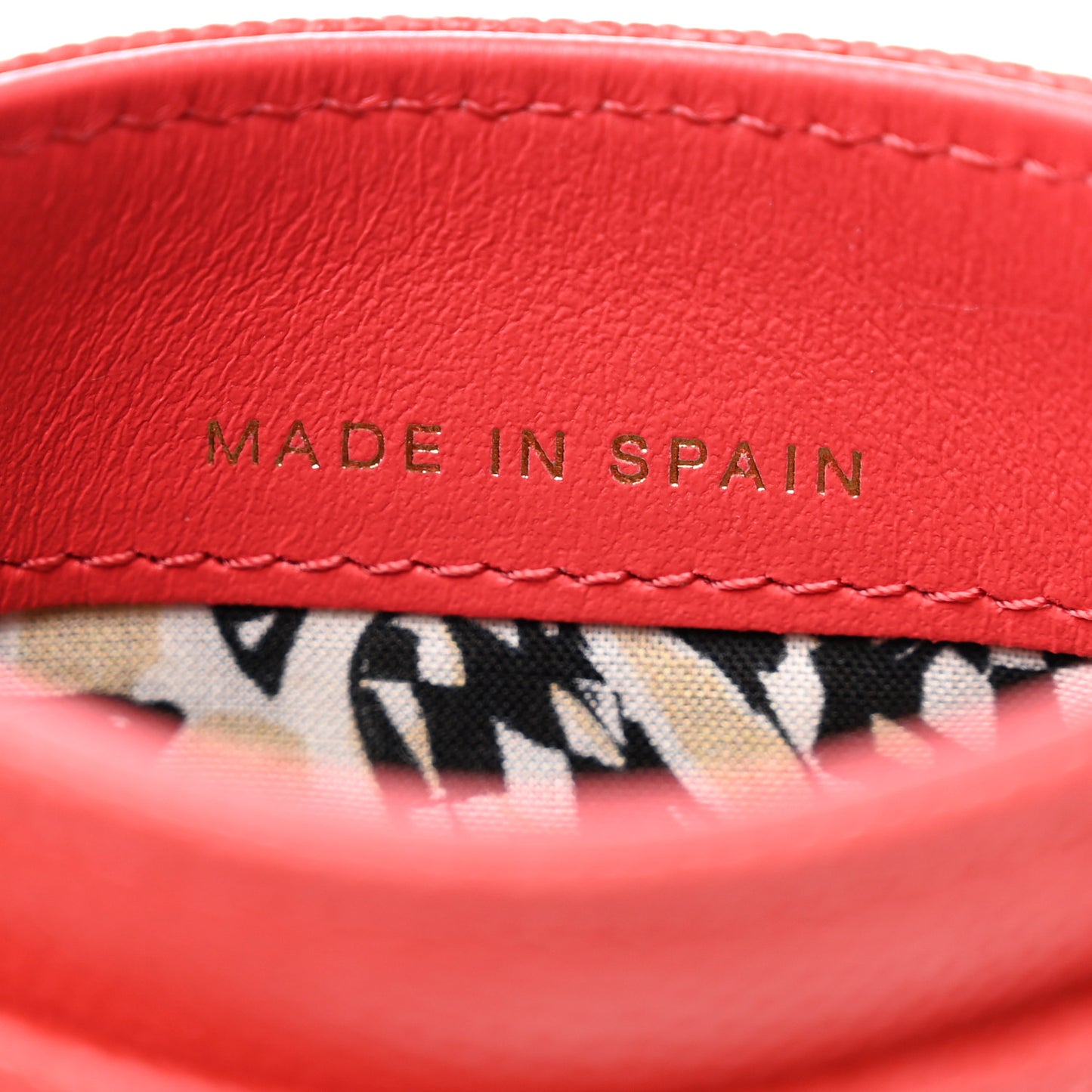 Caviar Metal Perforated Quilted CC Card Holder Red