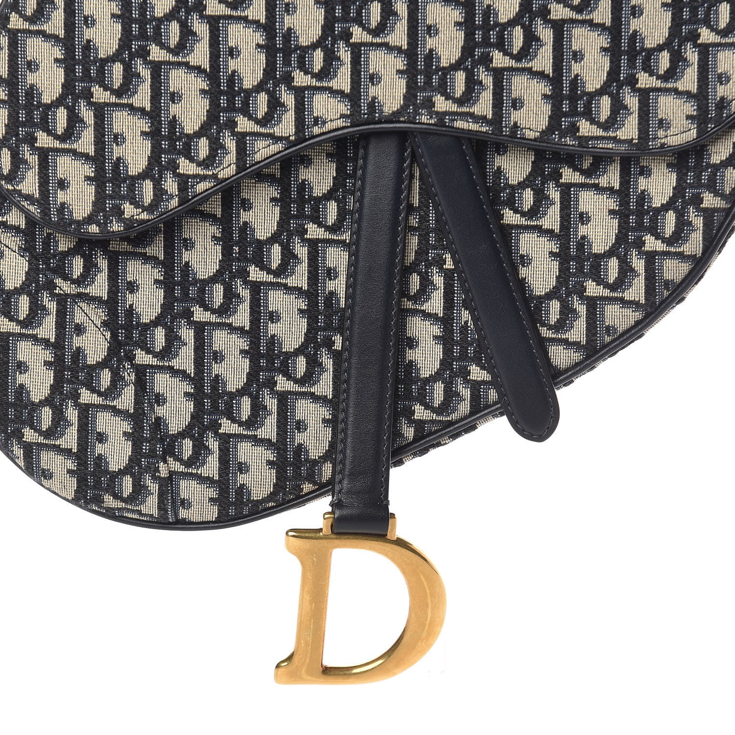 Christian Dior Oblique Saddle Bag Blue 8 of 10
