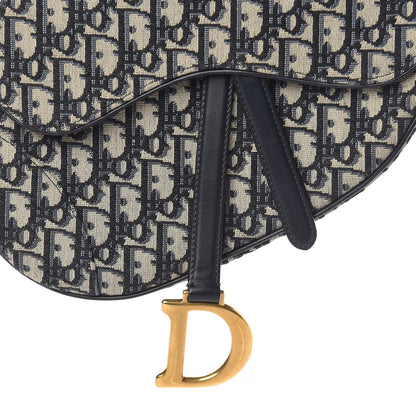Christian Dior Oblique Saddle Bag Blue 8 of 10