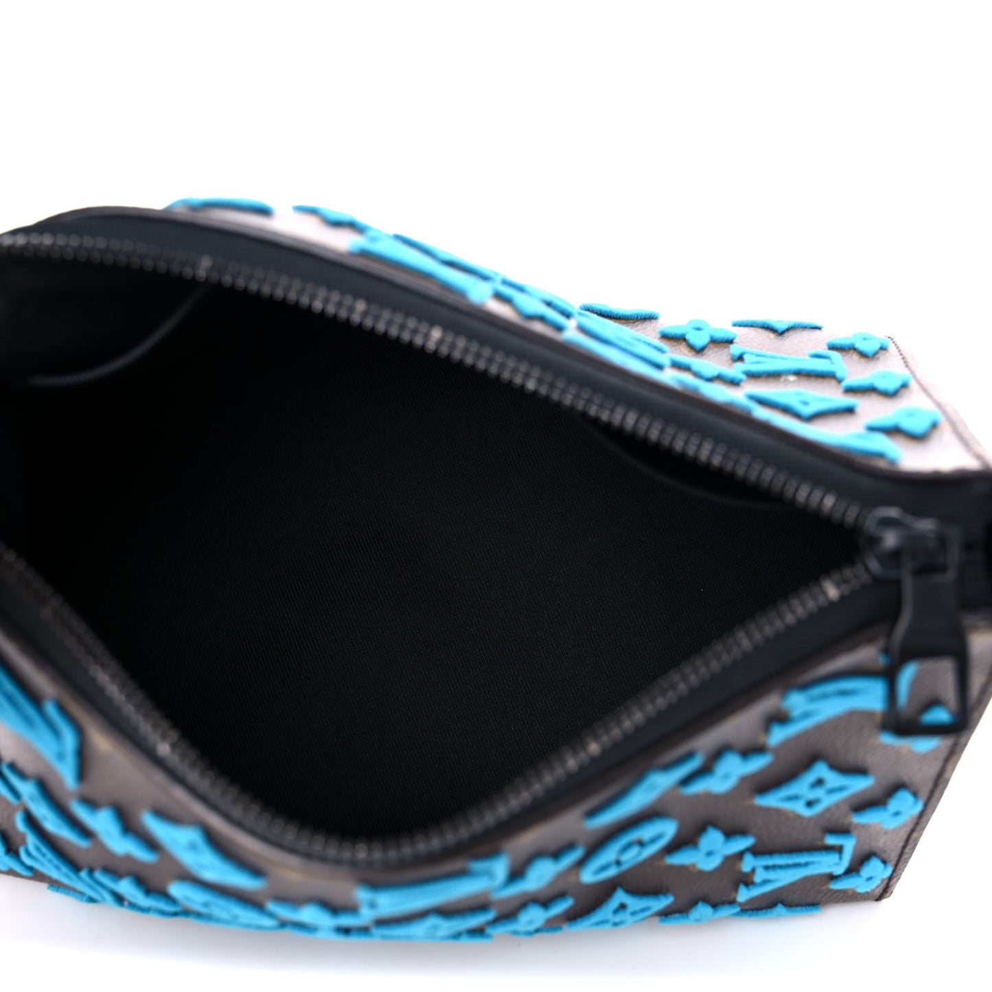 Monogram Tuffetage Triangle Messenger Turquoise