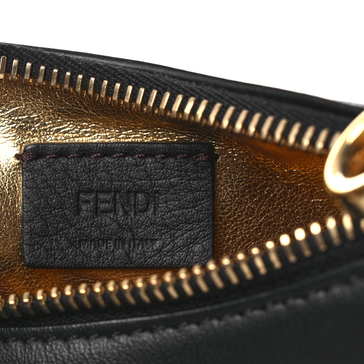 Fendi Vitello Grace Matte Nano Fendigraphy Hobo Charm Black 6 of 11
