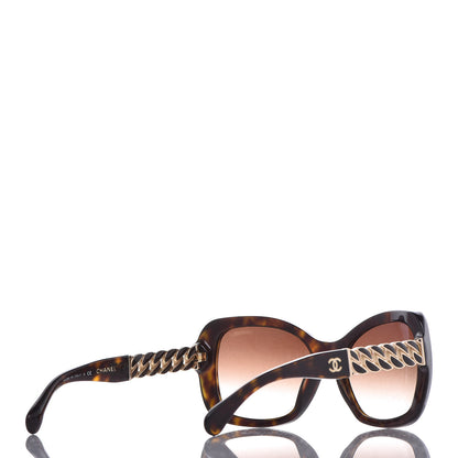 Chanel Acetate Metal Chain Square Sunglasses 5305 Brown 4 of 8