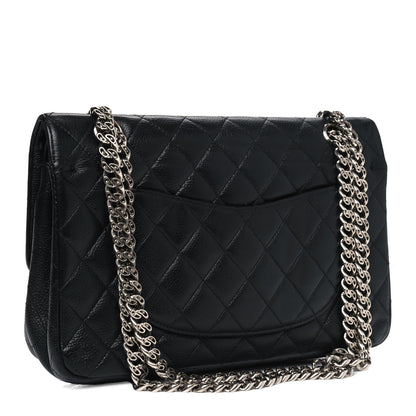 Chanel Caviar Quilted Medium Double Flap Bijoux Chain Black 2 of 8