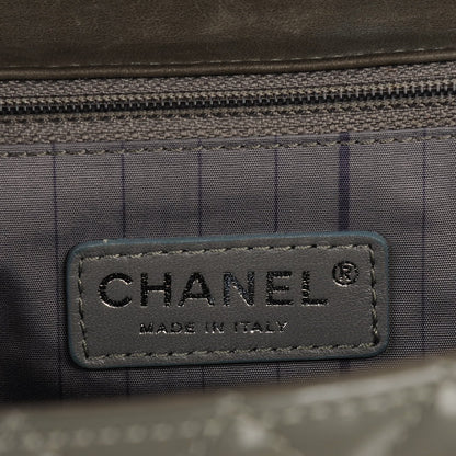 Chanel Glazed Calfskin Mademoiselle Lock Kelly Flap Bag Grey 7 of 8