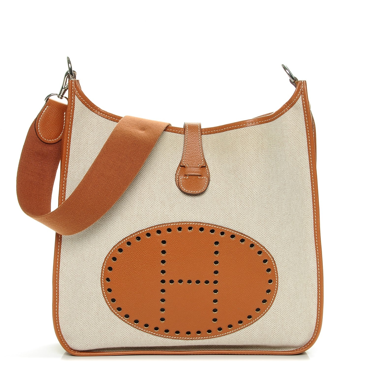 Hermes Toile Epsom Evelyne III GM Ecru Gold 1 of 6