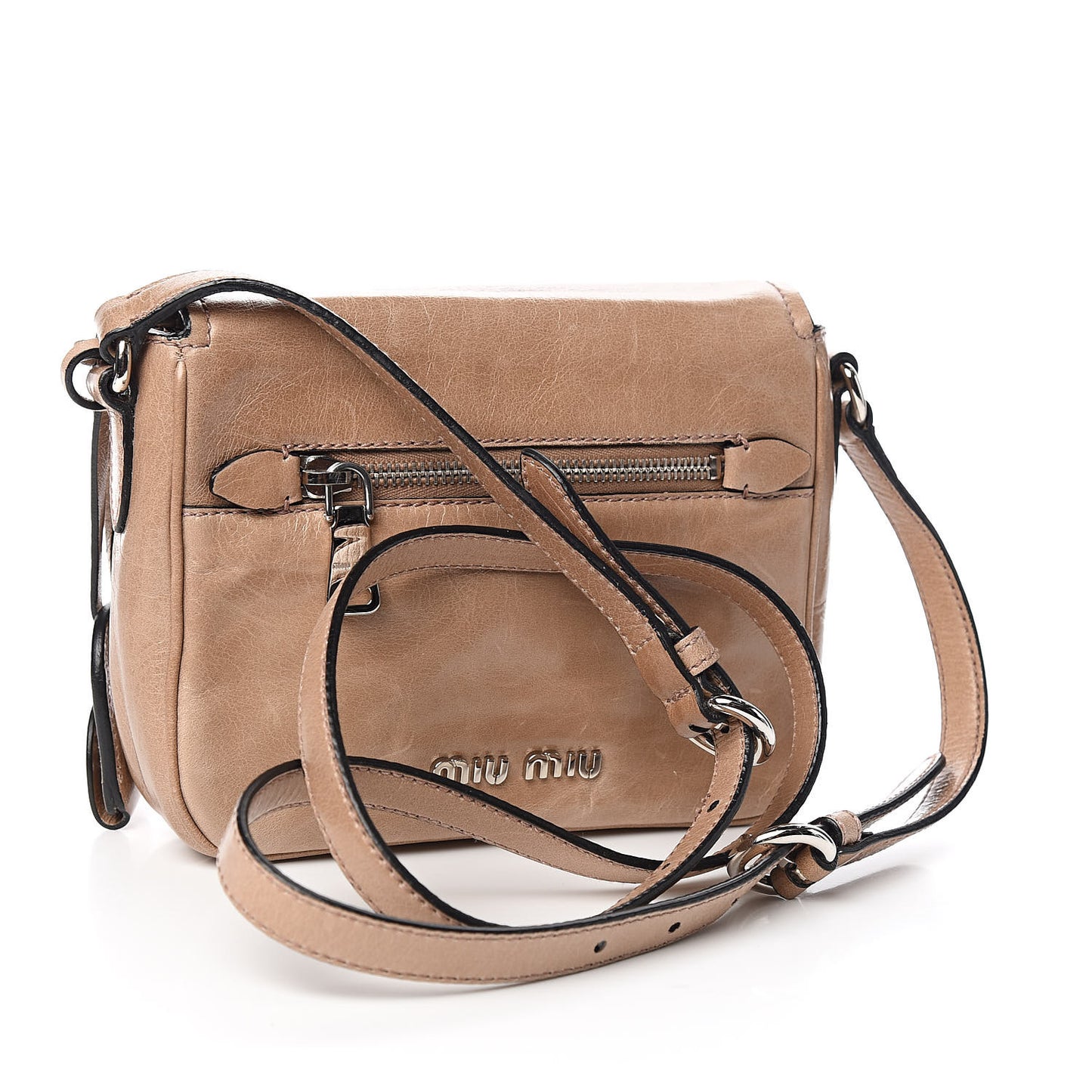 Vitello Shine Crossbody Cipria