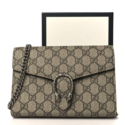 Gucci GG Supreme Monogram Mini Dionysus Chain Wallet Beige Taupe 10 of 10