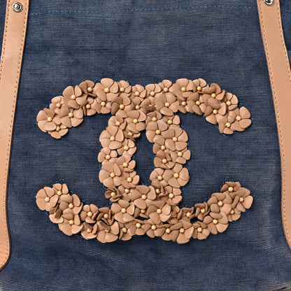 Chanel Denim CC Flower Tote Blue 19 of 22