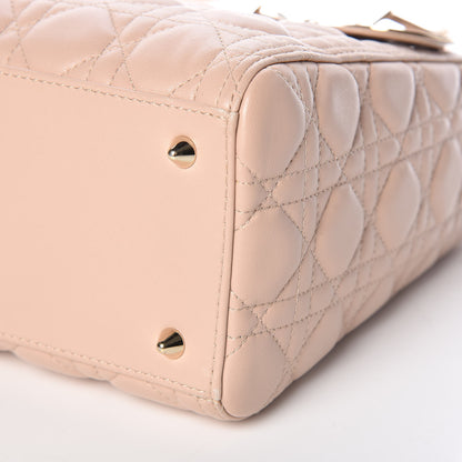 Christian Dior Lambskin Cannage Medium Lady Dior Beige 12 of 15