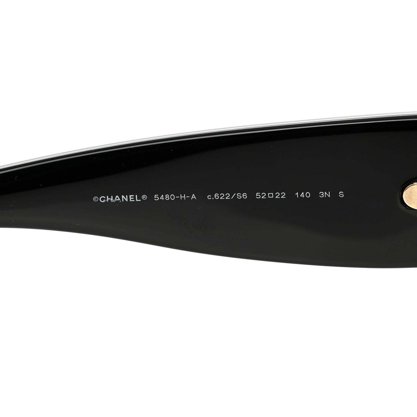 Acetate Pearl Rectangle Sunglasses 5480-H Black