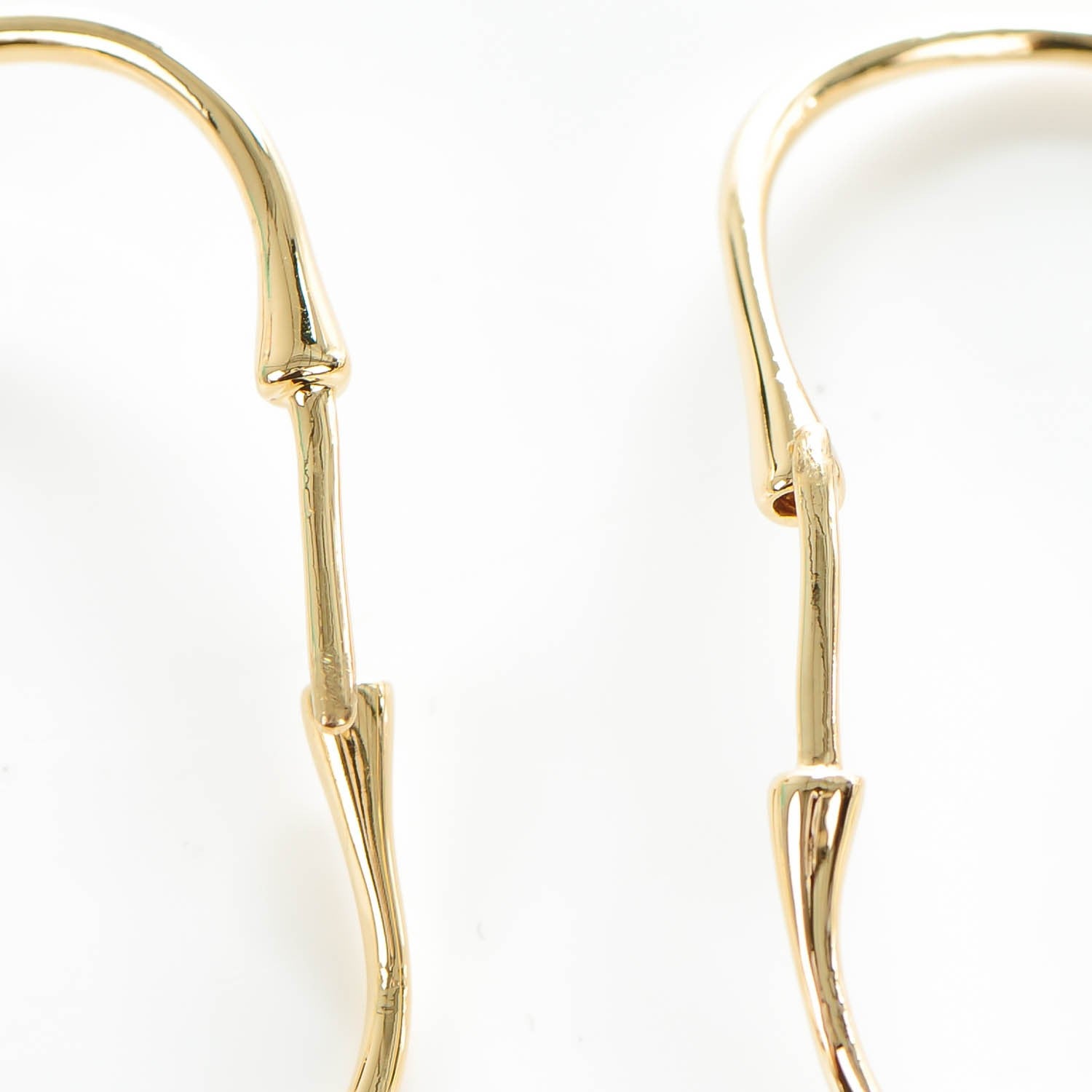 Tiffany 18K Yellow Gold Small Elsa Peretti Open Heart Hoop Earrings 6 of 7