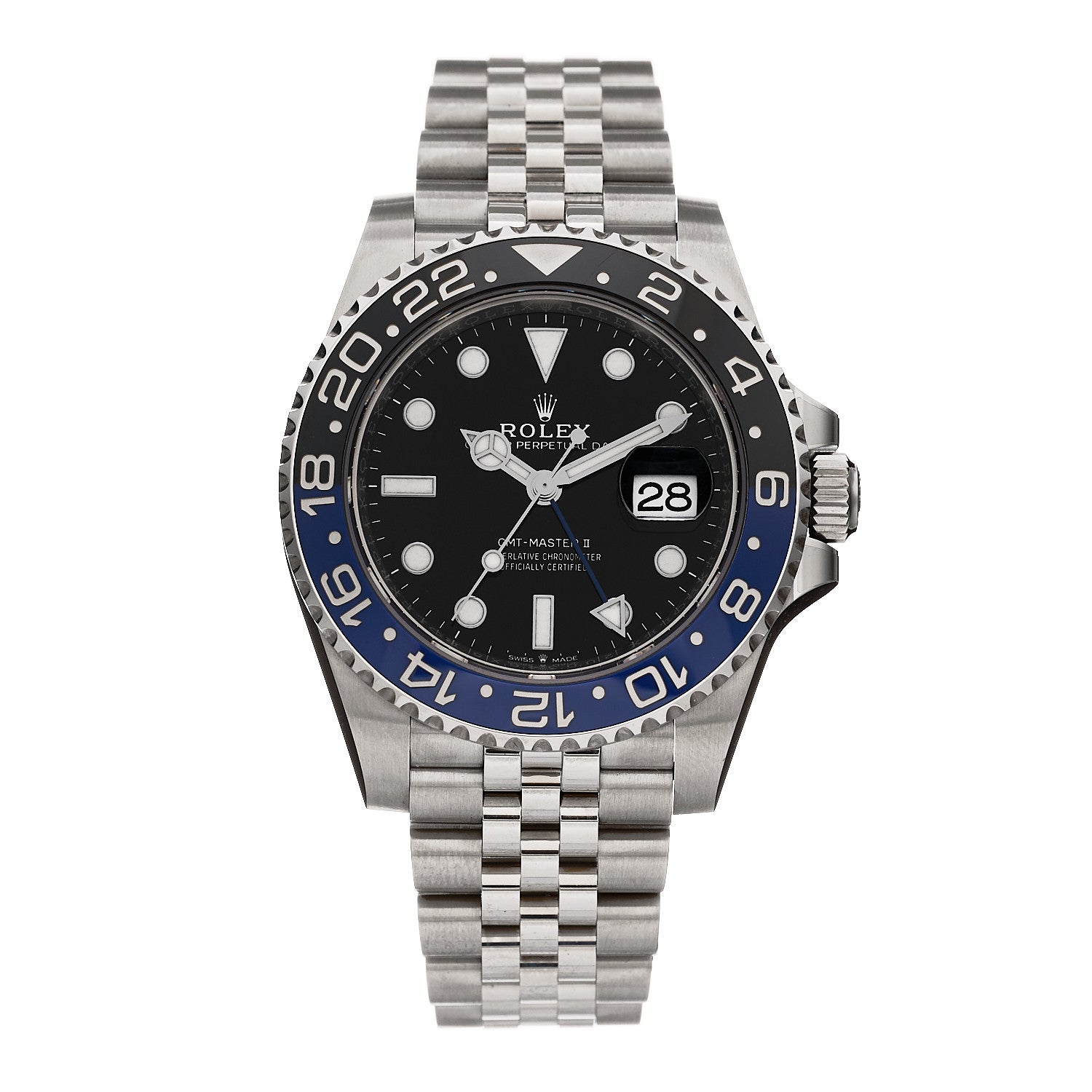 Rolex Stainless Steel 40mm Oyster Perpetual Date GMT Master Ⅱ Batgirl Watch 126710BLNR 1 of 5