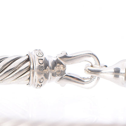 David Yurman Sterling Silver Diamond 5mm Cable Buckle Bracelet 5 of 7